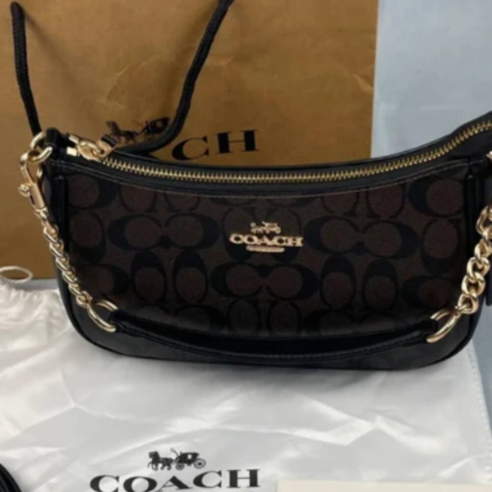 Brown womens coach bag